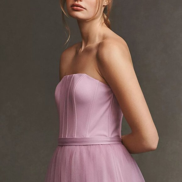 BHLDN Pink Strapless Dress - Picture 3 of 6